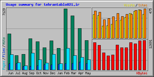 Usage summary for tehrantablo021.ir